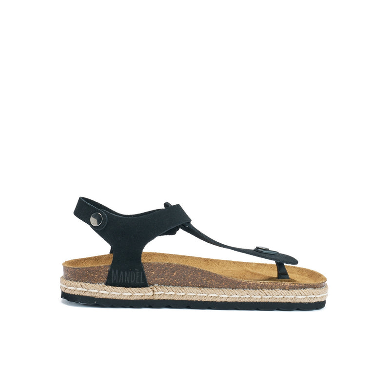 Tongs Leon Suede Black - Femme