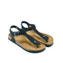 Leon Nubuck Black Flip Flops - Men