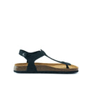 Leon Nubuck Black Flip Flops - Men