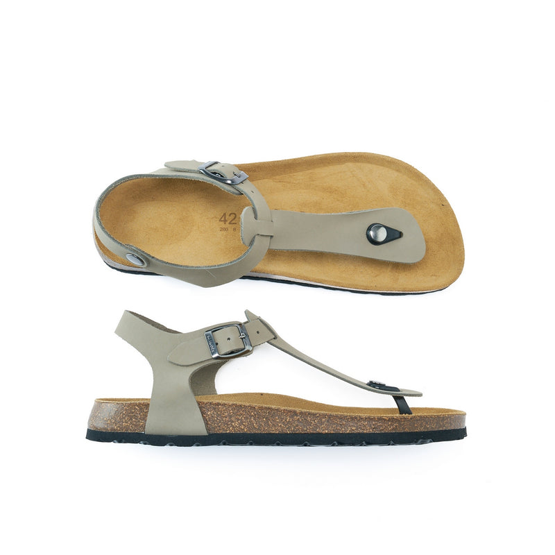 Tongs Leon Nubuck Grey - Homme