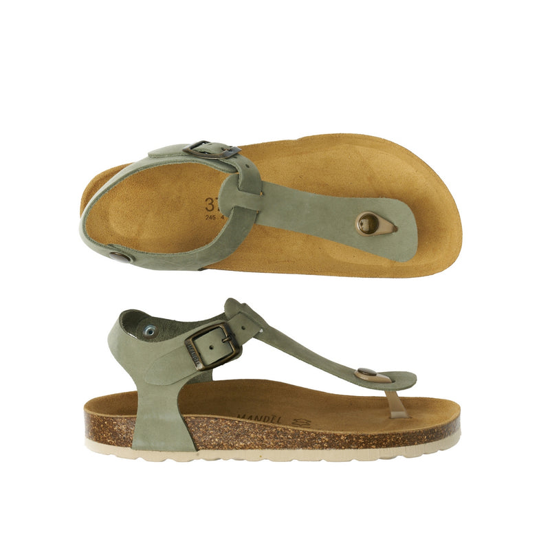 Sabots Leon Nubuck Olive Green - Femme