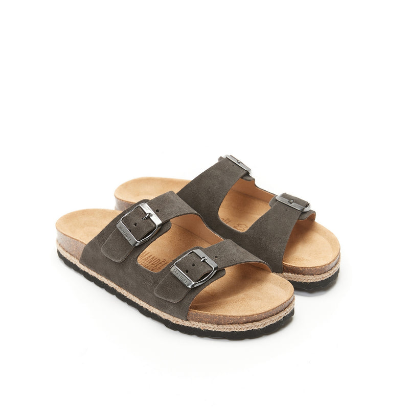 Alberto Suede Leather Gray Sandals - Women