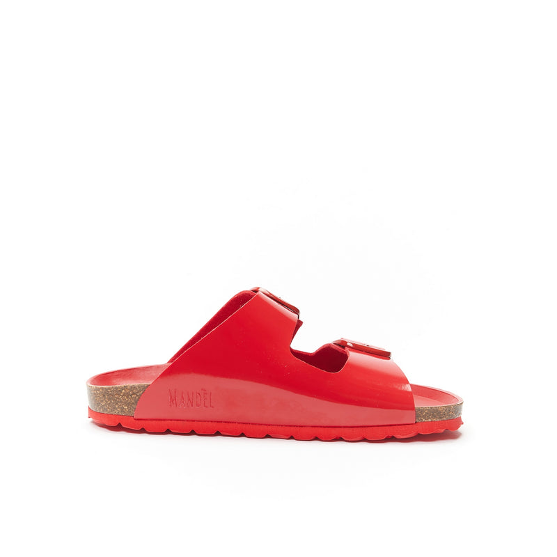 Sandales Alberto Big Buckle Patent Red - Femme