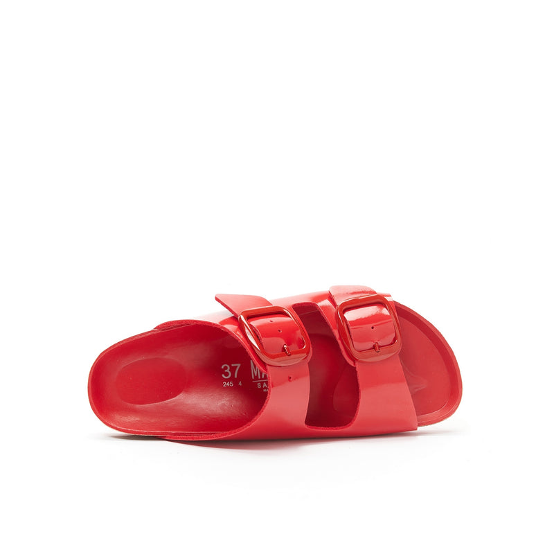 Sandales Alberto Big Buckle Patent Red - Femme
