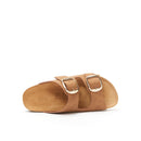 Alberto Big Buckle Cognac Brown Sandals - Women