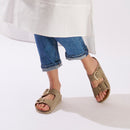 Alberto Big Buckle Nubuck Taupe - Women's