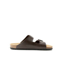 Alberto Oiled Leather Dark Brown Sandals - Men