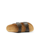 Alberto Oiled Leather Dark Brown Sandals - Men