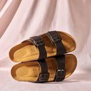 Alberto Oiled Leather Dark Brown Sandals - Men