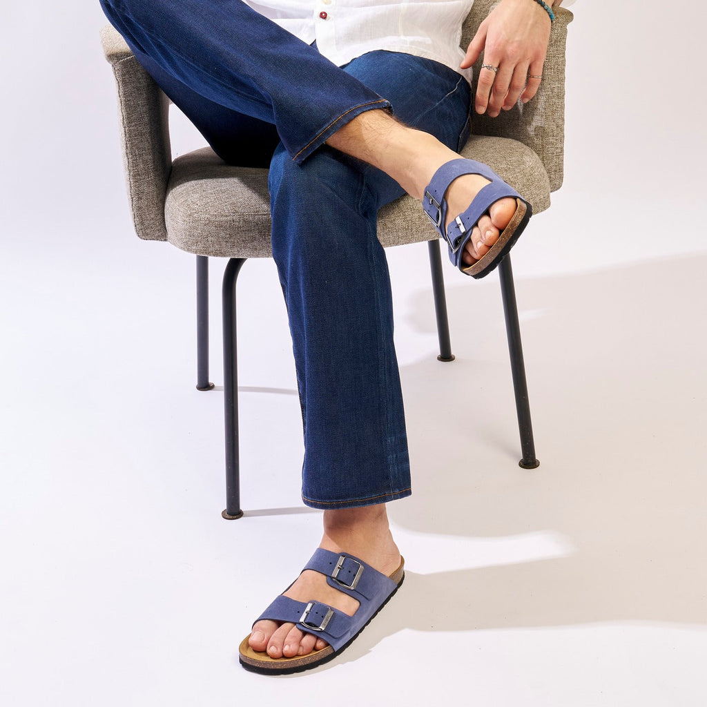 Alberto Suede Jeans Sandals - Men