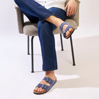 Alberto Suede Jeans Sandals - Men