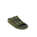 Mandel - Ana Suede Moss Green Sandals - Women's