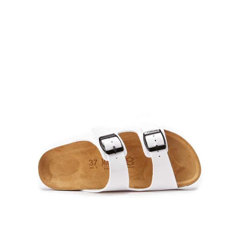 Alberto Patent White Clogs - Women's