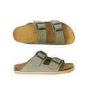 Alberto Nubuck Olive Green Clogs - Women