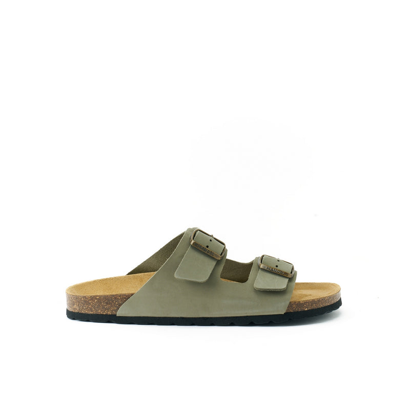 Alberto Nubuck Olive Green Clogs - Men