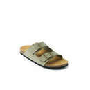 Alberto Nubuck Olive Green Clogs - Men
