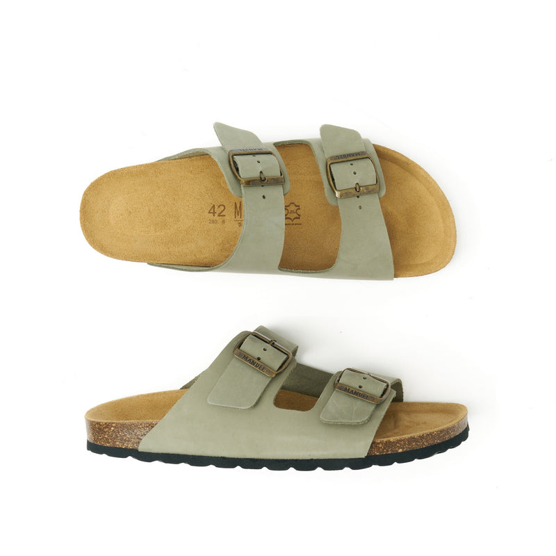 Alberto Nubuck Olive Green Clogs - Men