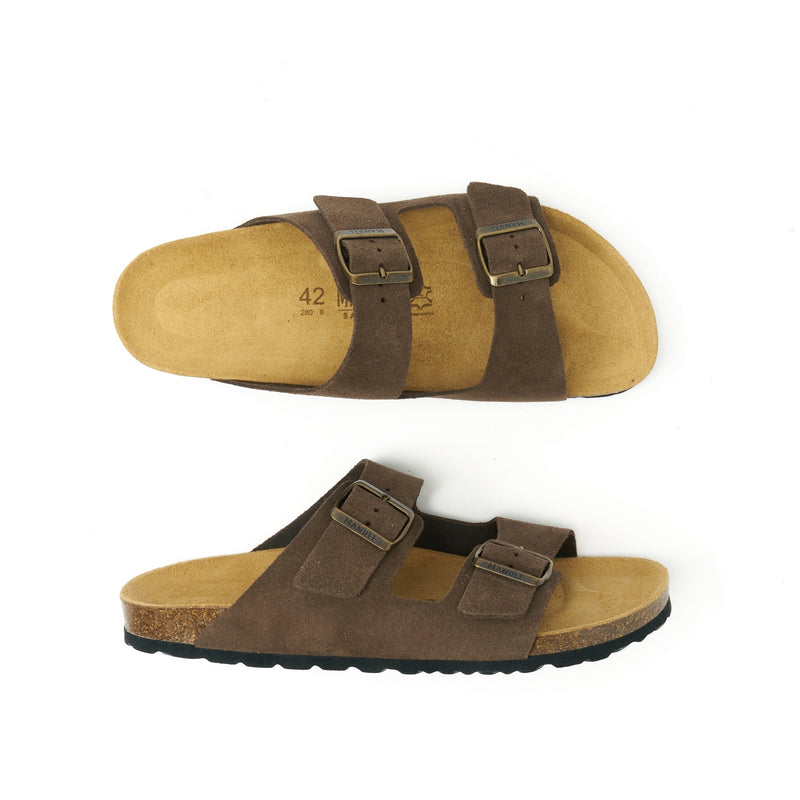 Alberto Suede Maron Brown Clogs - Men