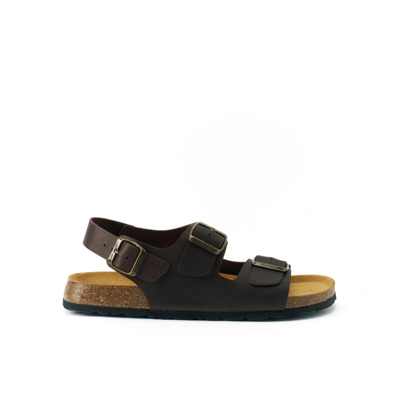 Carlos Oiled Leather Dark Brown Clogs - Men's
