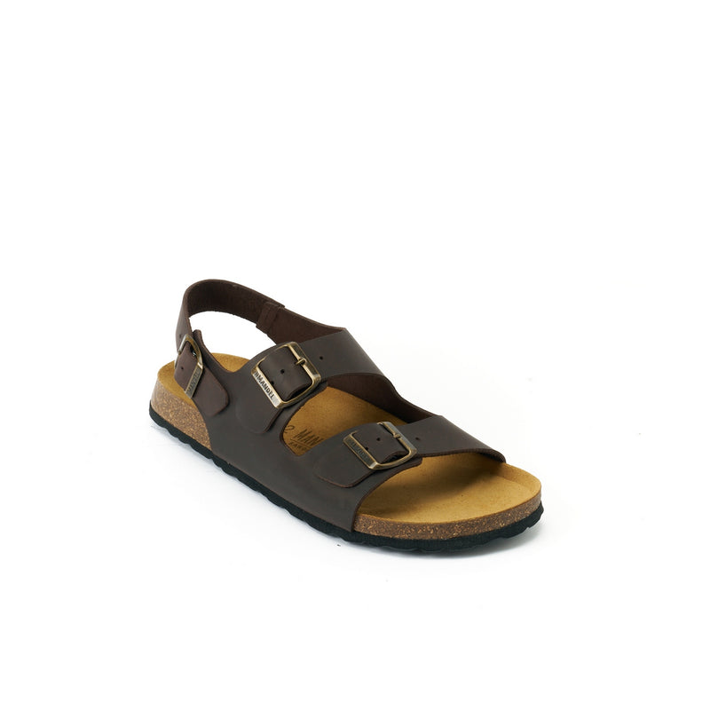 Carlos Oiled Leather Dark Brown Clogs - Men's