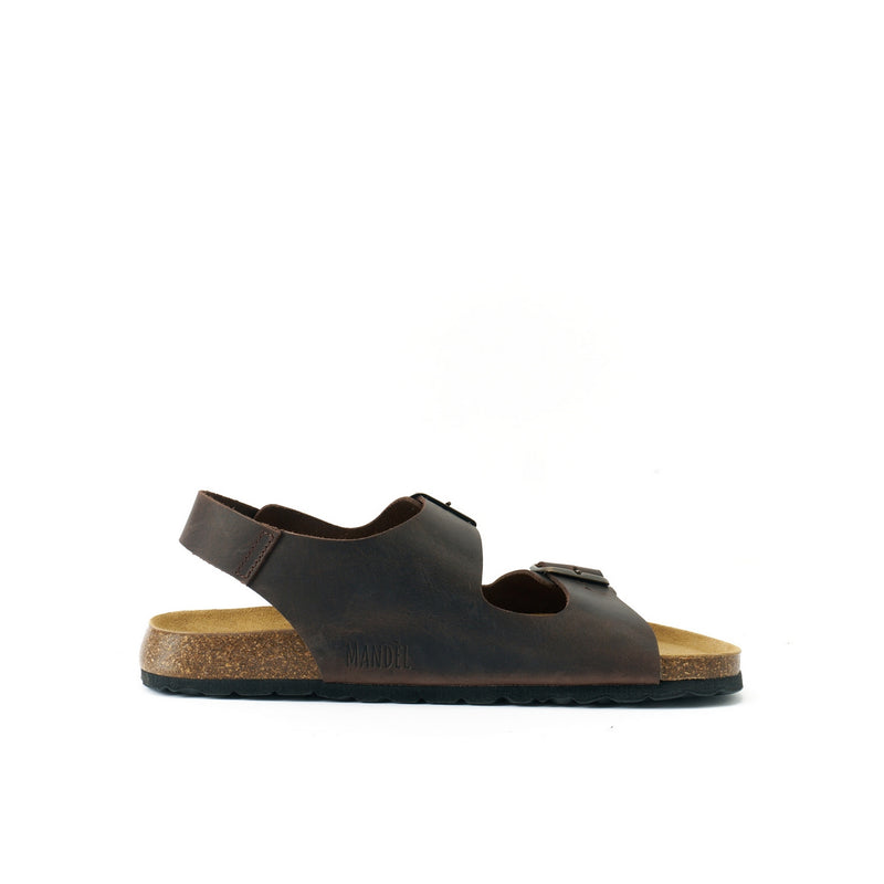 Carlos Oiled Leather Dark Brown Clogs - Men's