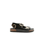 Carlos Big Buckle Patent Black - Women