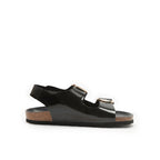 Carlos Big Buckle Patent Black - Women