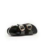 Carlos Big Buckle Patent Black - Women