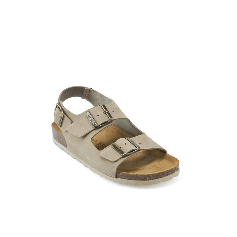 Carlos Big Buckle Nubuck Taupe - Women's