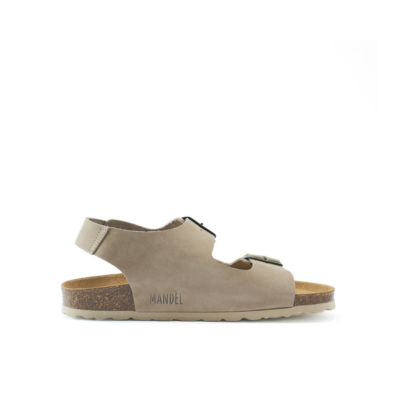 Carlos Big Buckle Nubuck Taupe - Women's