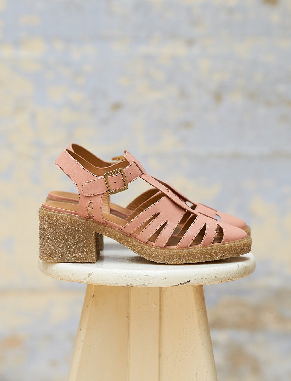 Sandalias de tacón Céleste - Rosa - Mujer