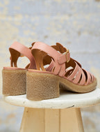 Sandalias de tacón Céleste - Rosa - Mujer