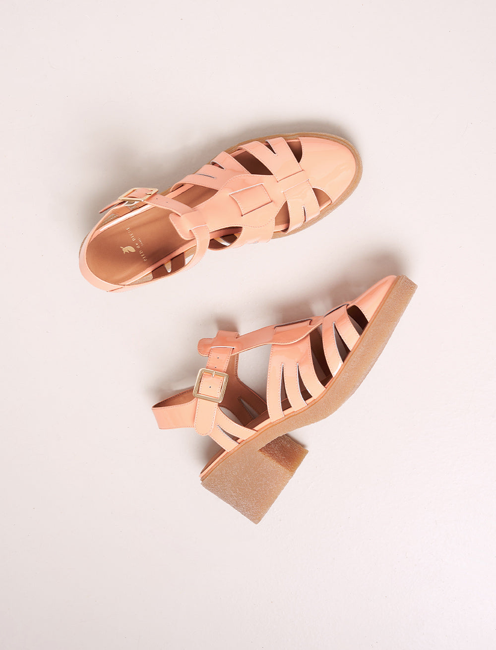 Céleste Heeled Sandals - Peach Patent - Women