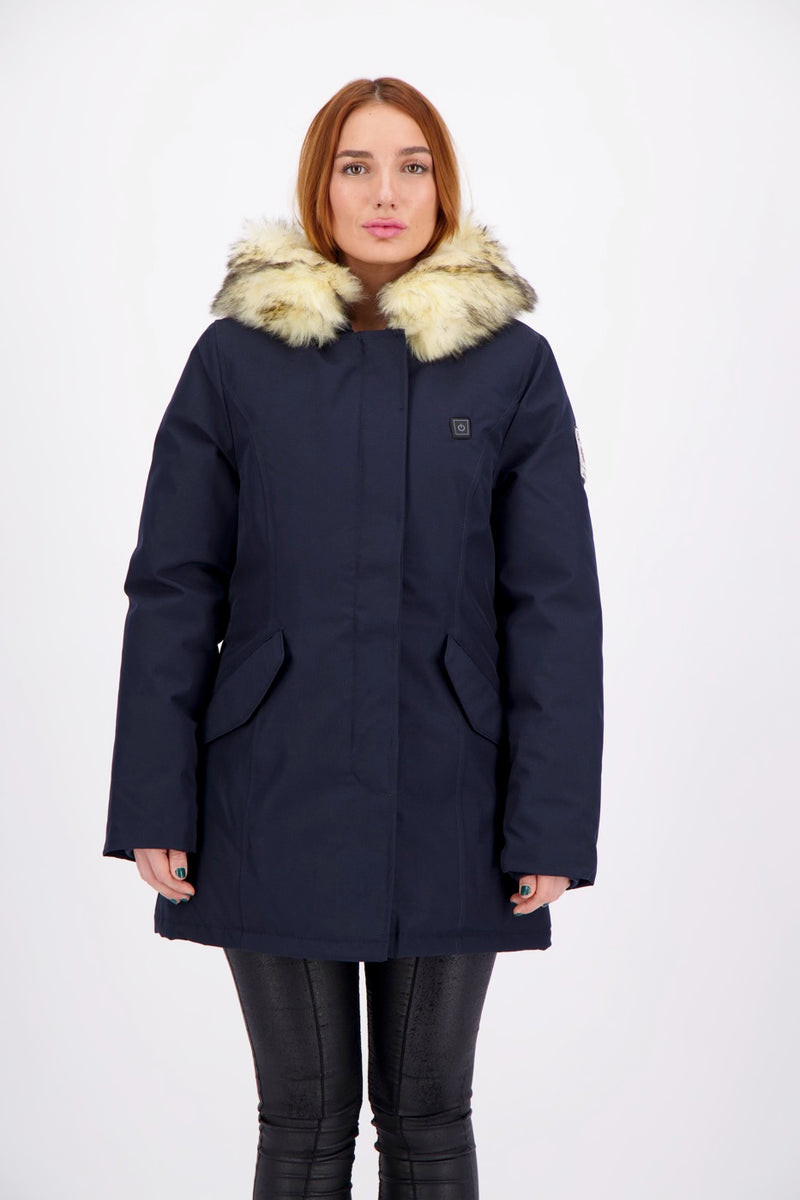 Parka Chauffante Megeve Heat - Navy - Femme