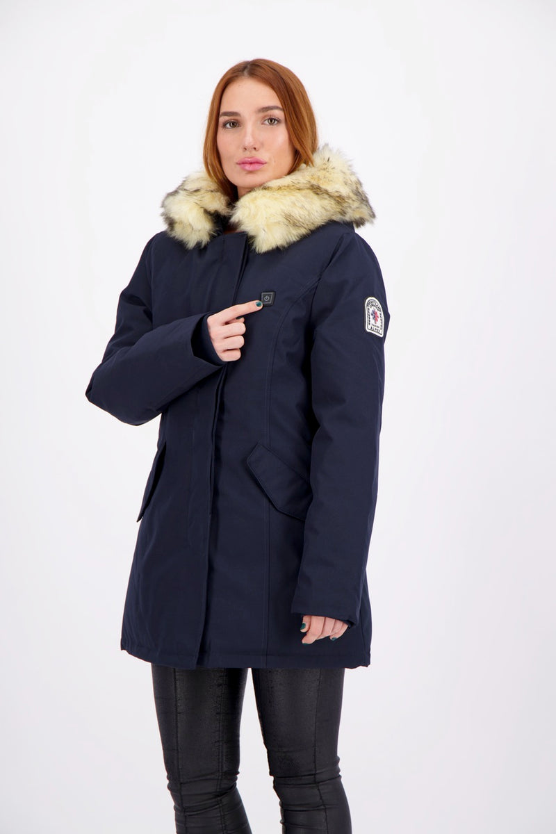 Parka Chauffante Megeve Heat - Navy - Femme