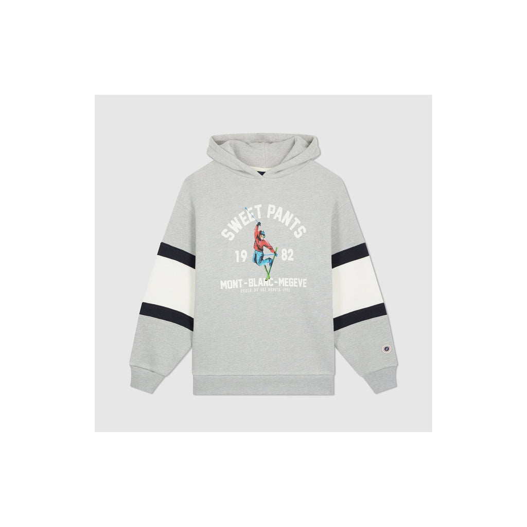 Sudadera con Capucha Bandas Manga - Grey Marl - Mixto