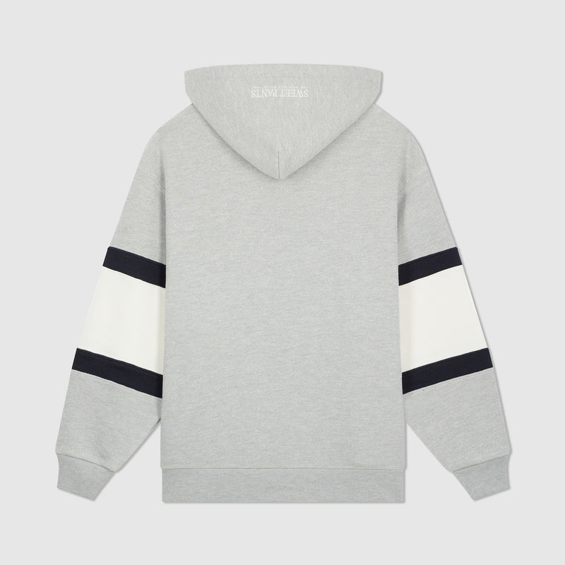 Sweet Pants - Sweat Capuche Bandes Manche - Grey Marl - Mixte