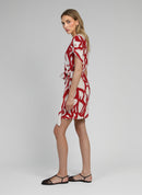 Robe Longue Melania Flame Cerise