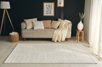 Cream Geometric Rug: MEM566CRE - Nazar rugs