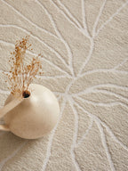 Cream Geometric Rug: MEM566CRE - Nazar rugs
