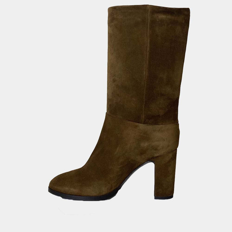 Mi-Bottes Ann Tuil Mercure - Velours Camel