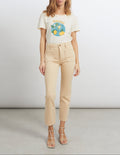 Mercy Color Straight Trousers - Light Sand - Women