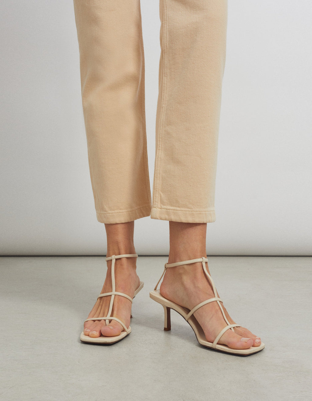 Mercy Color Straight Trousers - Light Sand - Women