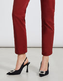 Reiko - Highwaist Mercy Coated pants - Dark Berry - Woman