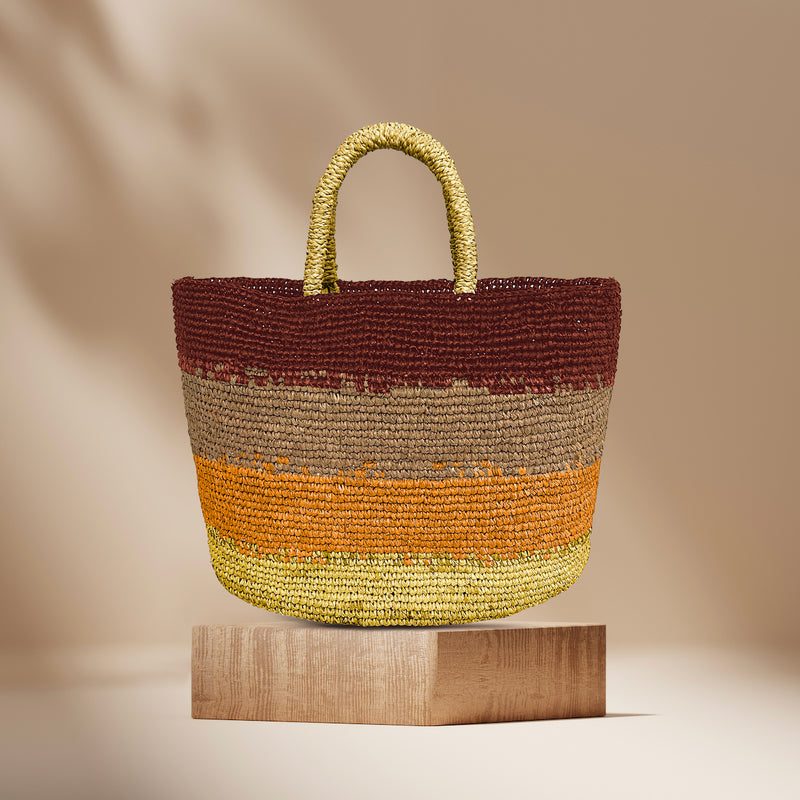 Meryle bag - Brown & Orange & Orange