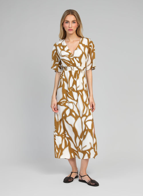 Robe Longue Mesuna Flame Olive