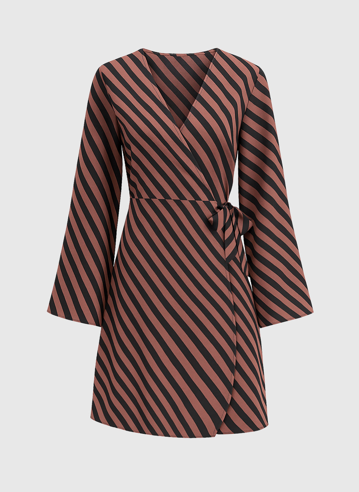 Robe Courte Metaly Stipe Chocolat