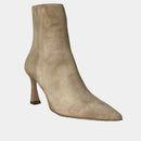 Bottines Ann Tuil Mezzo Bis - Velours Camel Clair (Legno)