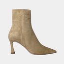 Bottines Ann Tuil Mezzo Bis - Velours Camel Clair (Legno)