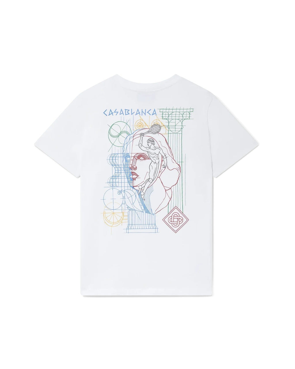 T-Shirt Tennis Play In Progress - Blanc